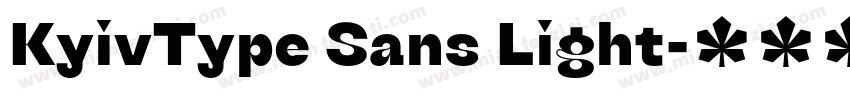 KyivType Sans Light字体转换